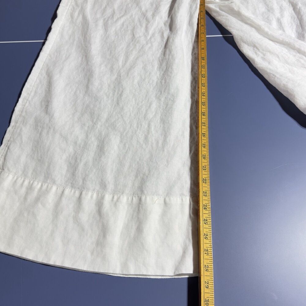 Caslon Women’s White Linen Wide Leg Pants Size XXL Pull On Elastic Waist - Picture 8 of 8